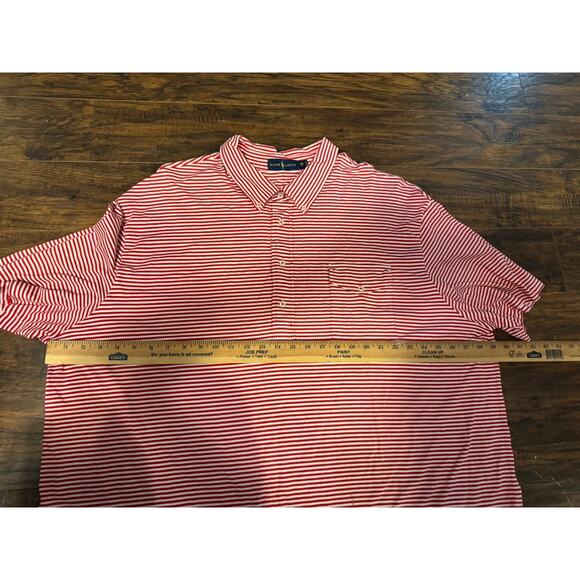 Polo Ralph Lauren Men’s Sz 4XB red Stripe Short Sleeve - Picture 7 of 8